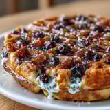 Lemon Blueberry Sourdough Waffles