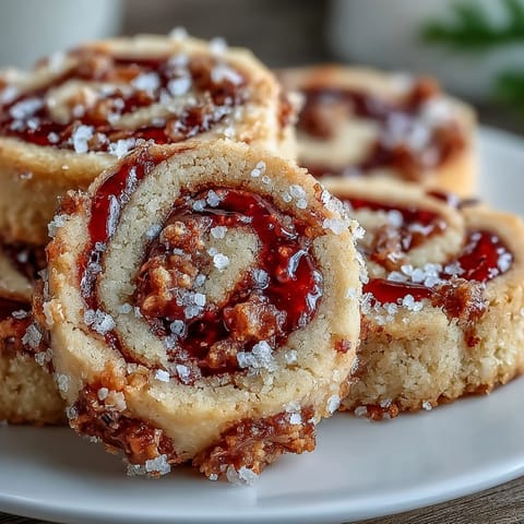 Raspberry Swirl Shortbread Cookies
