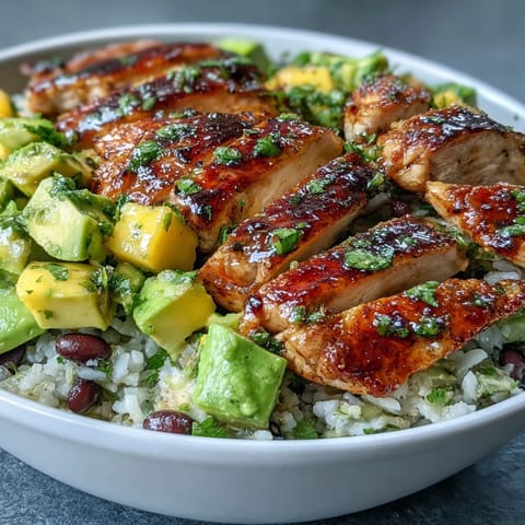 Mango Avocado Chicken Bowls