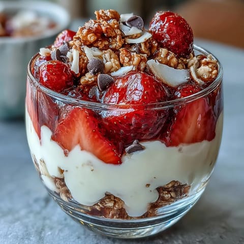 Galentines Strawberry Yogurt Parfait