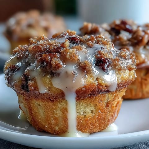 2. Zesty lemon muffins dotted with crunchy poppy seeds, drizzled with tangy lemon glaze, and served fresh from the oven.