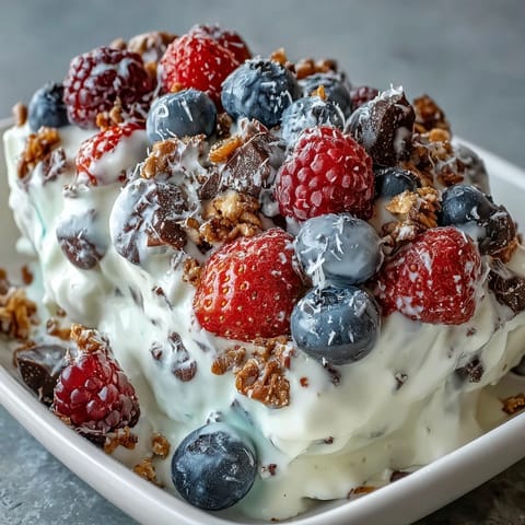 Frozen Yogurt Bark Berries Granola