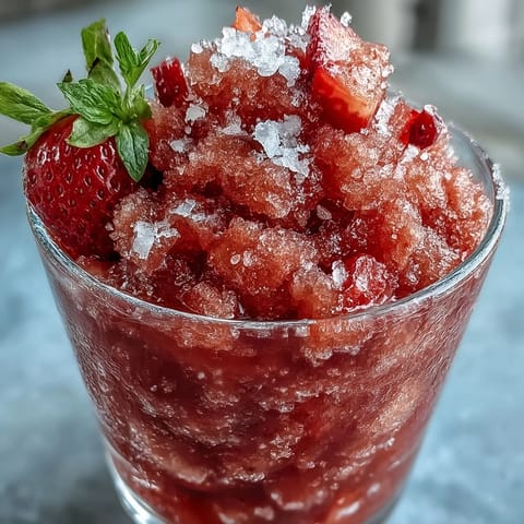 Creamy, three-ingredient Frozen Strawberry Lemonade Slushie ready in minutes for ultimate refreshment.