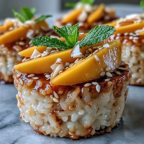 Vibrant Mango Sticky Rice Cups dessert, a taste of Thailand.