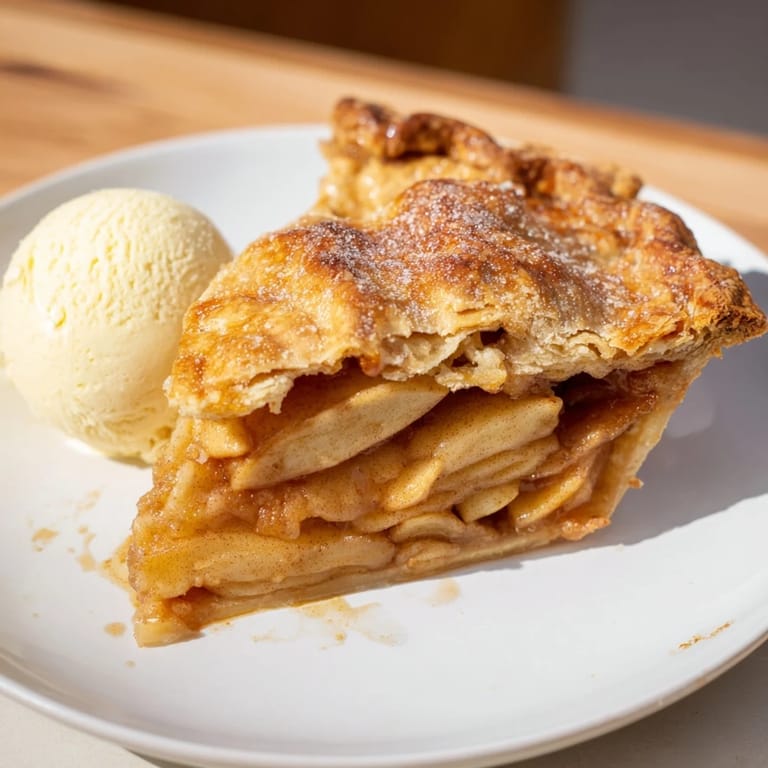 Imagine a slice of this delicious apple pie, its sweet, tender apples encased in golden pastry.