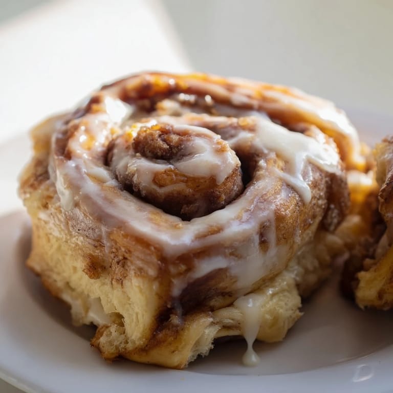 Golden-brown cinnamon rolls, soft and fluffy, ready to be enjoyed with a coffee or tea.