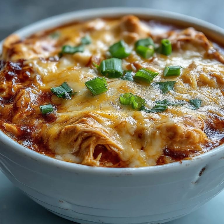 A creamy Crock Pot Buffalo Chicken Dip Soup simmering in a slow cooker, with visible shredded chicken and melty cheese.