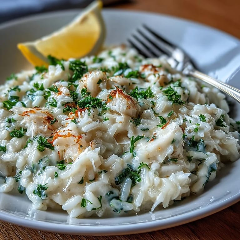 Creamy Smoked Haddock Risotto flaked with tender fish served alongside a crisp green salad.