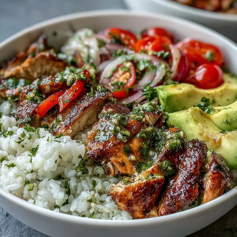 Healthy chicken fajita meal prep bowls with juicy chicken, sautéed peppers, and onions served alongside fragrant cilantro-lime rice for balanced nutrition.
