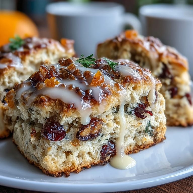 2. Buttery scones studded with vibrant candied orange and juicy cranberries, baked until golden and ready for a Valentine's brunch.