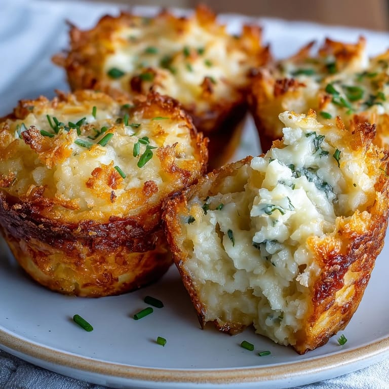 Golden-baked funeral potatoes muffin cups with melted cheddar and crispy topping, served warm for a satisfying side or potluck favorite.