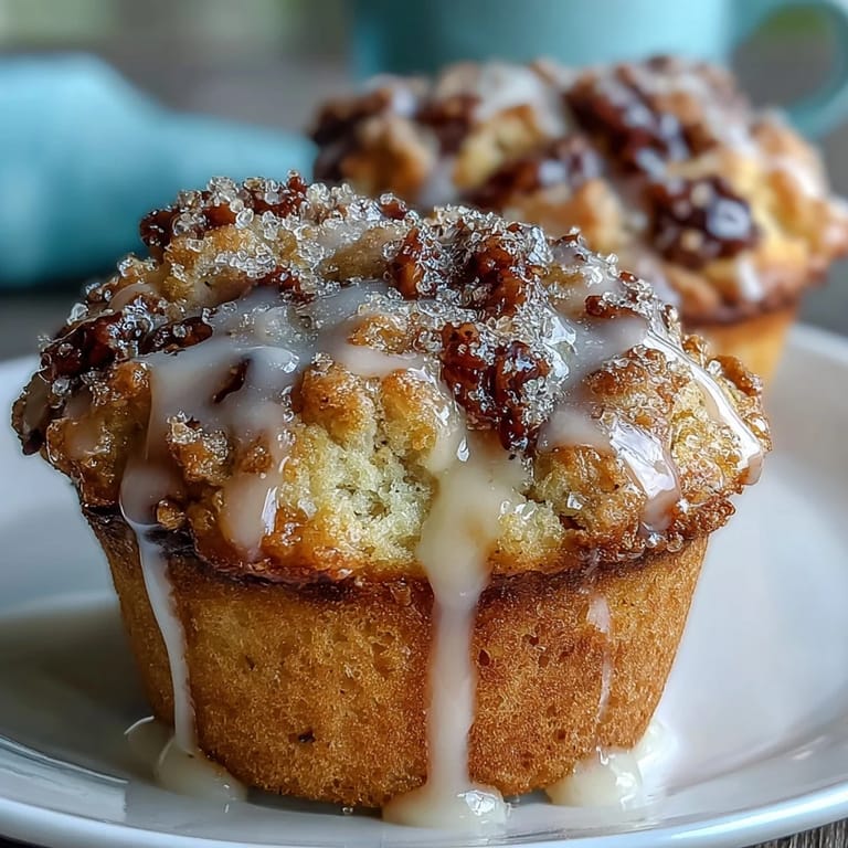 3. Moist lemon poppy seed muffins topped with a sweet lemon glaze, offering a burst of citrus flavor in every bite.