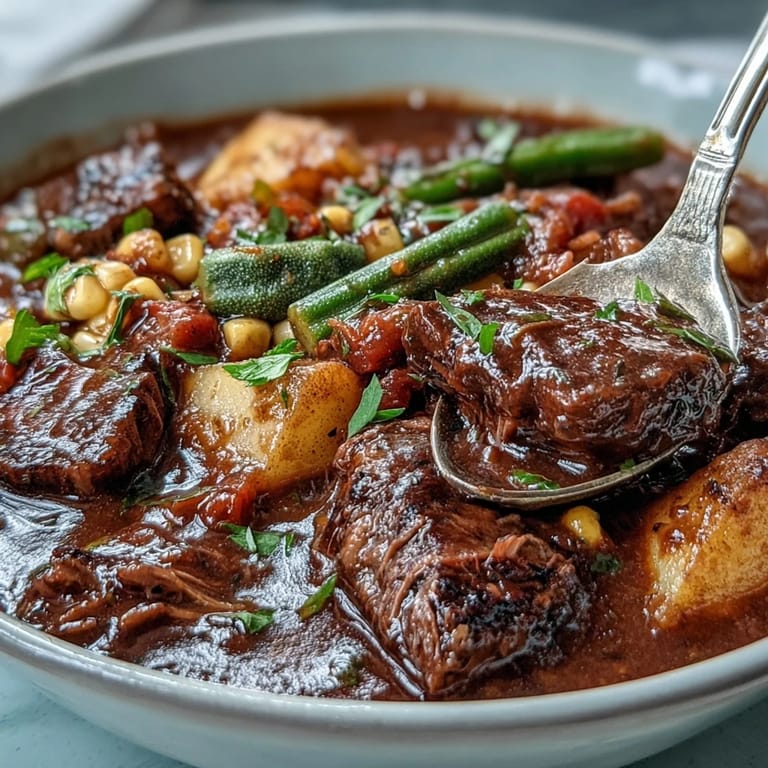 Classic party Kentucky Derby Burgoo Stew, perfect for sharing with a warm, inviting aroma.