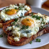 Fresh asparagus and creamy egg tartines on rustic bread, garnished with chives and lemon zest for a bright spring brunch.